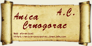 Anica Crnogorac vizit kartica